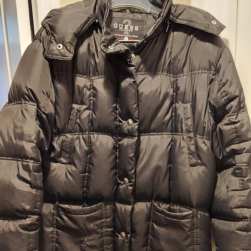 Guess Down Filled Black Coat